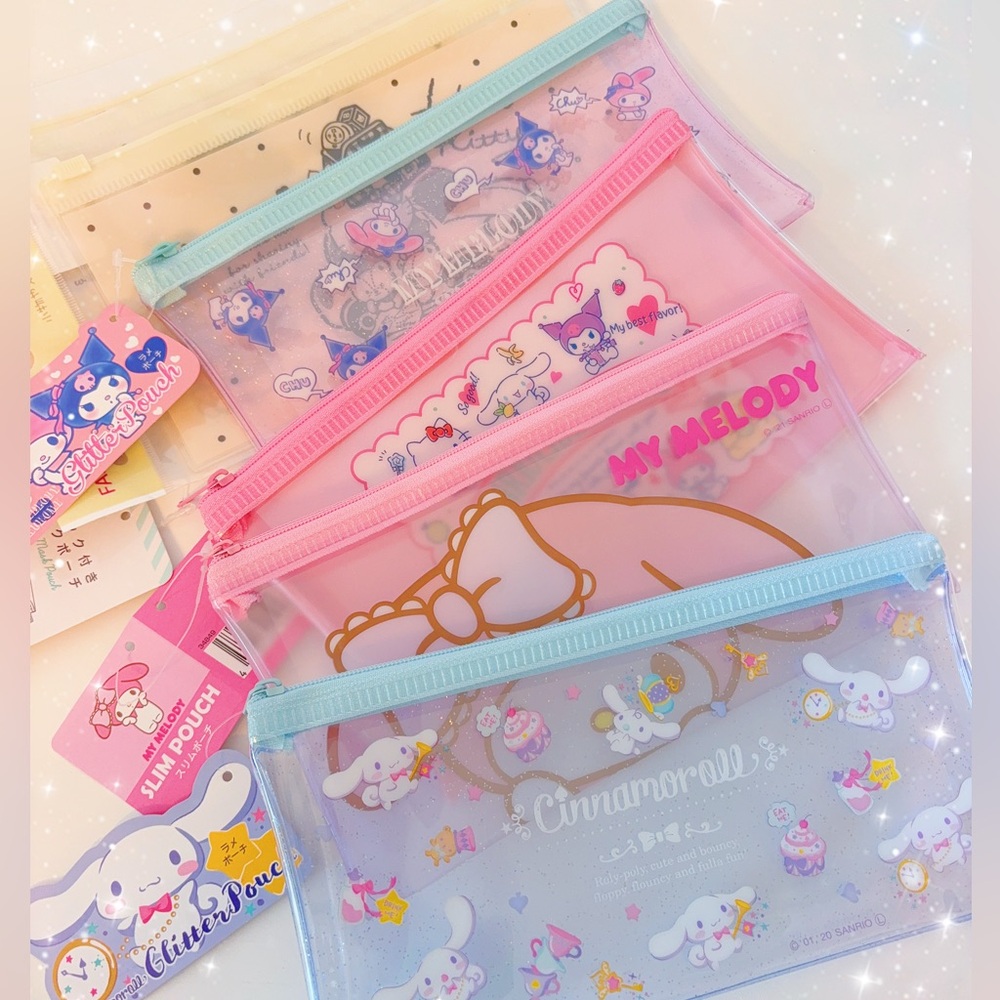NWT-3for$10-kawaii sanrio hello kitty/melody/Cinnamoroll/kuromi zipper pouch
